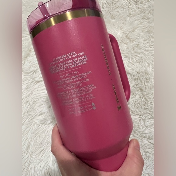 Starbucks x Stanley Cup Holiday 2024 - Tumbler 40 oz Winter Pink -  NWT - Picture 4 of 5